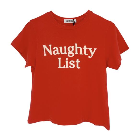 DAYDREAMER Naughty List Vintage Tee in Vintage Red M - Picture 1 of 9